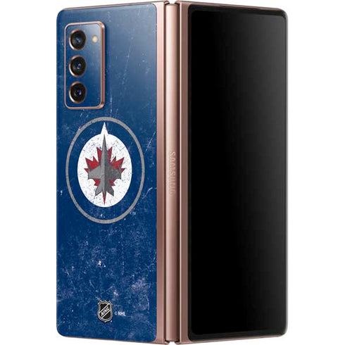 NHL Winnipeg Jets Distressed Logo Galaxy Z Fold2 5G Skin