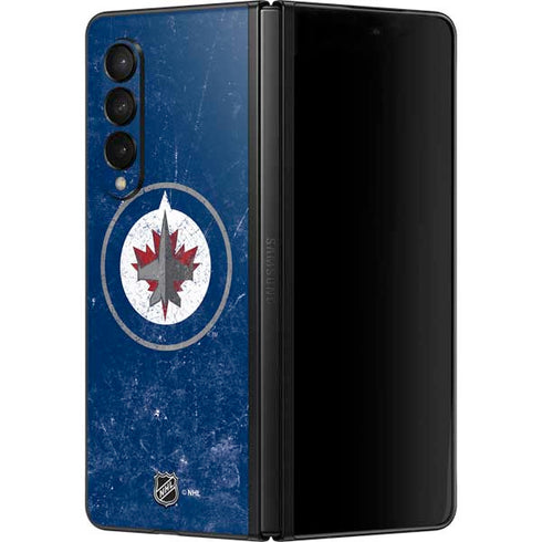 NHL Winnipeg Jets Distressed Logo Galaxy Z Fold3 5G Skin