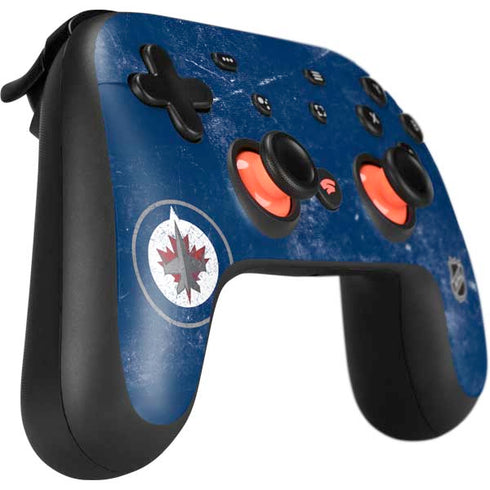 NHL Winnipeg Jets Distressed Logo Google Stadia Controller Skin
