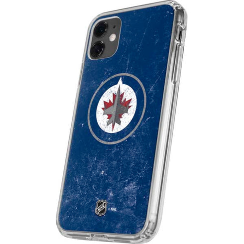 NHL Winnipeg Jets Distressed Logo iPhone 11 Clear Case