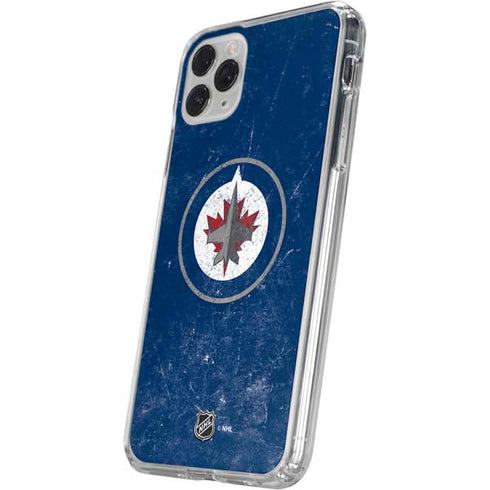 NHL Winnipeg Jets Distressed Logo iPhone 11 Pro Clear Case
