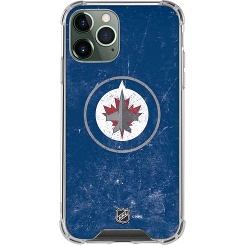 NHL Winnipeg Jets Distressed Logo iPhone 11 Pro Max Clear Case