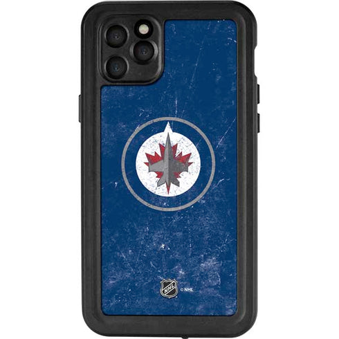 NHL Winnipeg Jets Distressed Logo iPhone 11 Pro Max Waterproof Case
