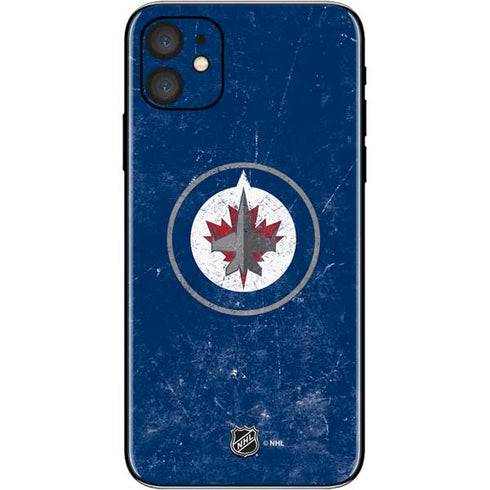 NHL Winnipeg Jets Distressed Logo iPhone 11 Skin