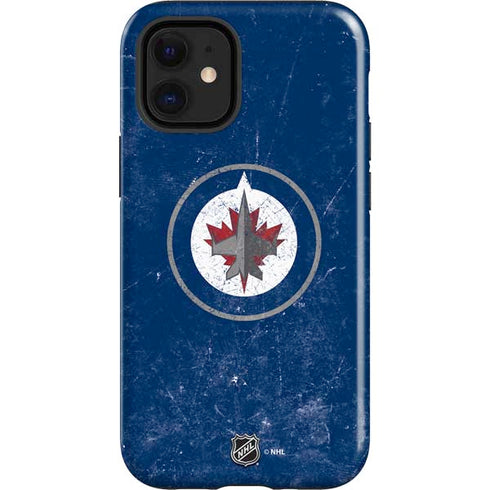 NHL Winnipeg Jets Distressed Logo iPhone 12 Mini Impact Case