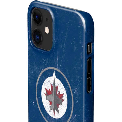 NHL Winnipeg Jets Distressed Logo iPhone 12 Mini Lite Case