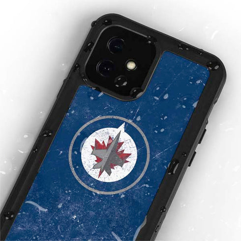 NHL Winnipeg Jets Distressed Logo iPhone 12 Mini Waterproof Case