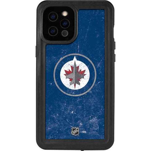 NHL Winnipeg Jets Distressed Logo iPhone 12 Pro Max Waterproof Case