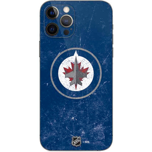 NHL Winnipeg Jets Distressed Logo iPhone 12 Pro Skin