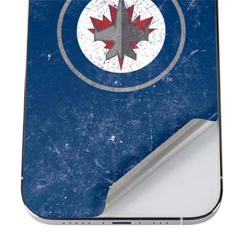 NHL Winnipeg Jets Distressed Logo iPhone 12 Pro Skin