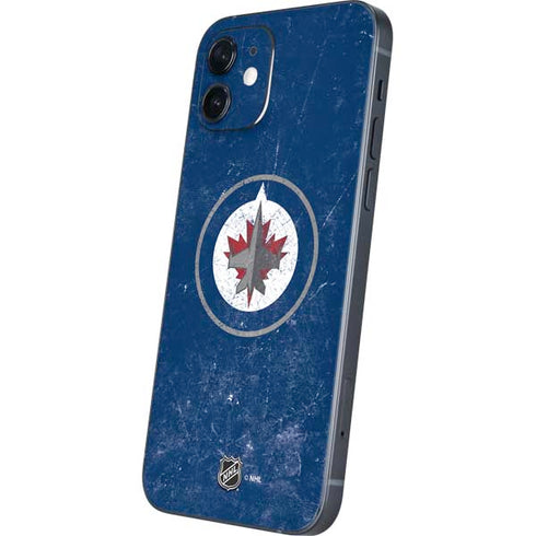 NHL Winnipeg Jets Distressed Logo iPhone 12 Skin