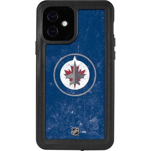 NHL Winnipeg Jets Distressed Logo iPhone 12 Waterproof Case