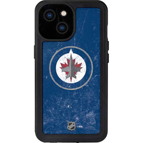 NHL Winnipeg Jets Distressed Logo iPhone 13 Mini Waterproof Case