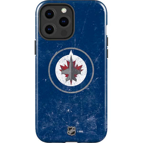 NHL Winnipeg Jets Distressed Logo iPhone 13 Pro Max Impact Case