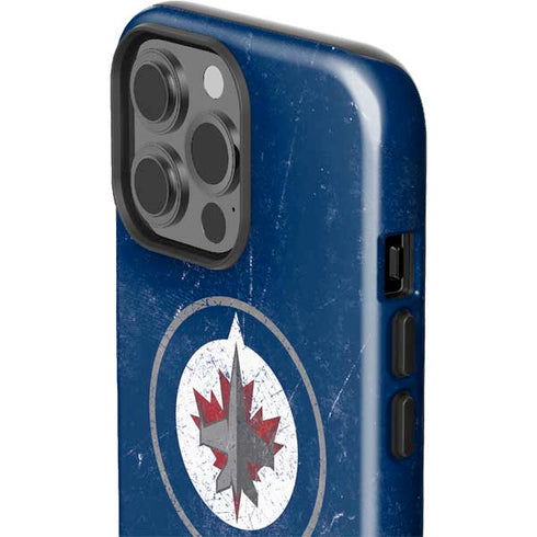 NHL Winnipeg Jets Distressed Logo iPhone 13 Pro Max Impact Case