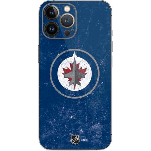 NHL Winnipeg Jets Distressed Logo iPhone 13 Pro Max Skin