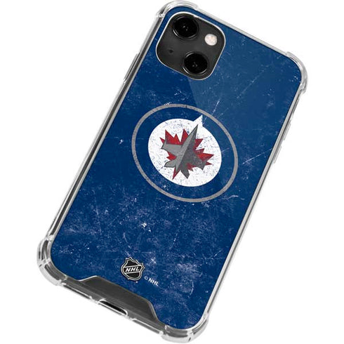 NHL Winnipeg Jets Distressed Logo iPhone 14 Clear Case