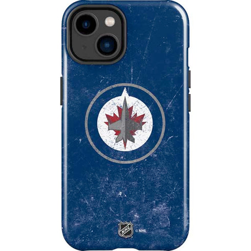 NHL Winnipeg Jets Distressed Logo iPhone 14 Plus Impact Case