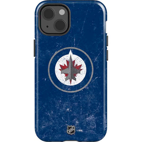 NHL Winnipeg Jets Distressed Logo iPhone 15 Impact Case