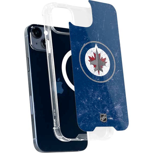 NHL Winnipeg Jets Distressed Logo iPhone 15 Plus MagSafe Case