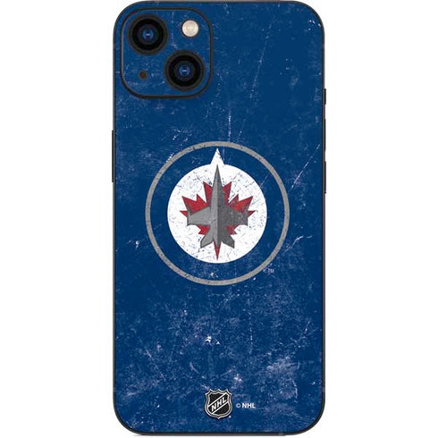 NHL Winnipeg Jets Distressed Logo iPhone 15 Plus Skin