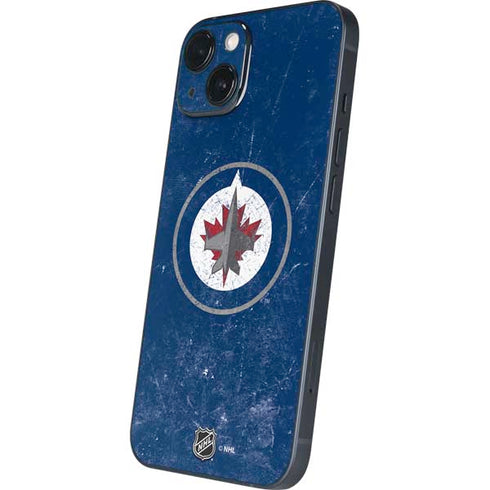NHL Winnipeg Jets Distressed Logo iPhone 15 Plus Skin