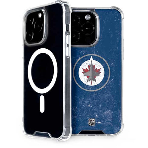 NHL Winnipeg Jets Distressed Logo iPhone 14 Pro MagSafe Case