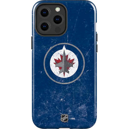 NHL Winnipeg Jets Distressed Logo iPhone 15 Pro Max Impact Case