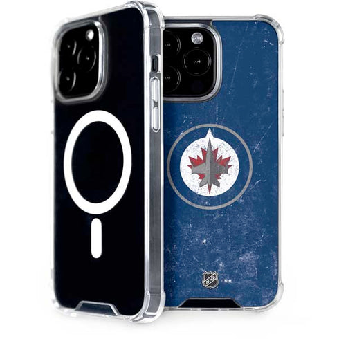 NHL Winnipeg Jets Distressed Logo iPhone 14 Pro Max MagSafe Case