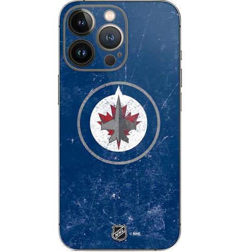 NHL Winnipeg Jets Distressed Logo iPhone 14 Pro Skin