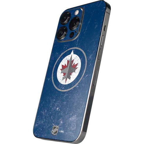 NHL Winnipeg Jets Distressed Logo iPhone 15 Pro Skin