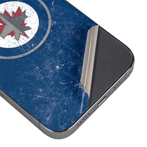 NHL Winnipeg Jets Distressed Logo iPhone 15 Pro Skin