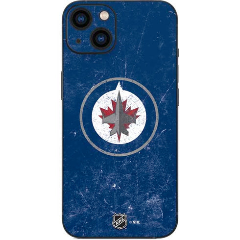 NHL Winnipeg Jets Distressed Logo iPhone 15 Skin