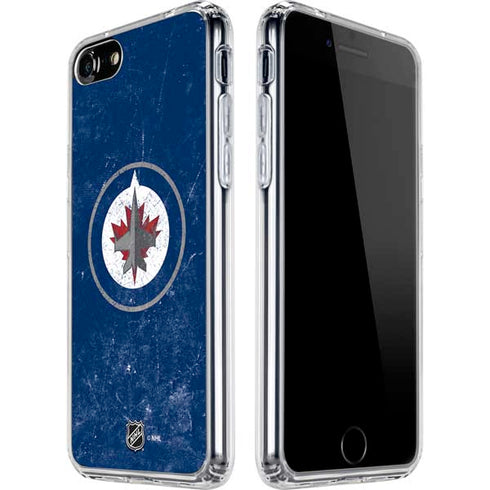 NHL Winnipeg Jets Distressed Logo iPhone SE (2nd & 3rd Gen) Clear Case