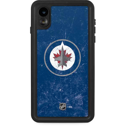 NHL Winnipeg Jets Distressed Logo iPhone XR Waterproof Case