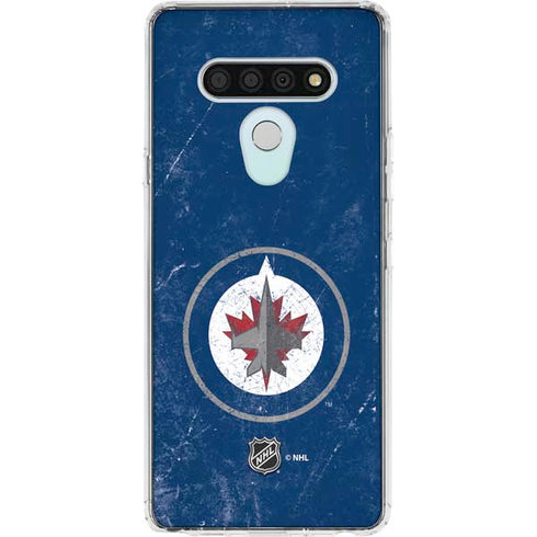 NHL Winnipeg Jets Distressed Logo LG Stylo 6 Clear Case