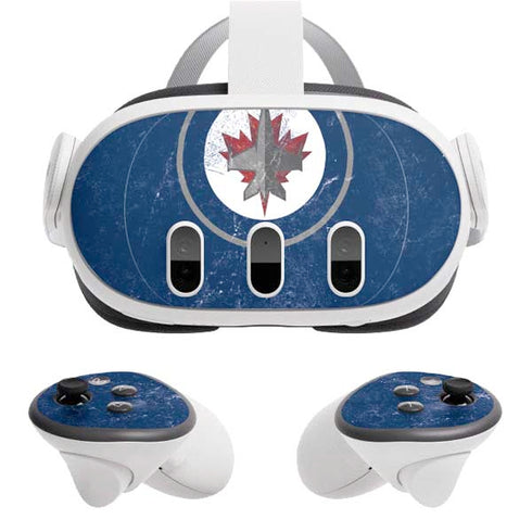 NHL Winnipeg Jets Distressed Logo Meta Quest 3 Skin
