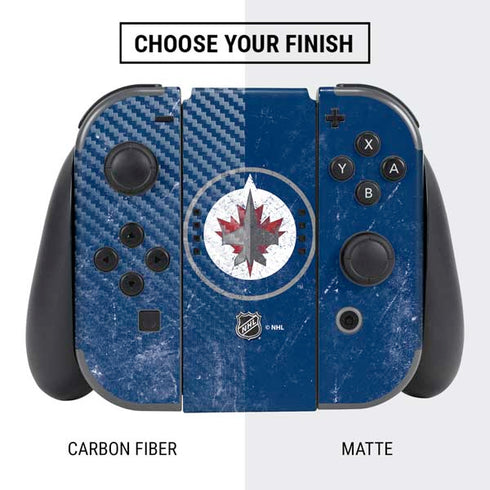NHL Winnipeg Jets Distressed Logo Nintendo Switch Bundle Skin