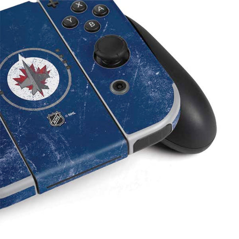 NHL Winnipeg Jets Distressed Logo Nintendo Switch OLED (2021) Skin