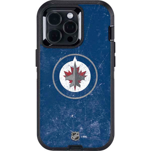 NHL Winnipeg Jets Distressed Logo Otterbox Defender iPhone Skin