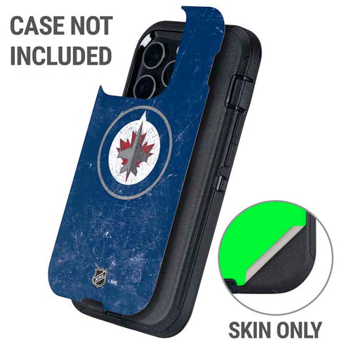 NHL Winnipeg Jets Distressed Logo Otterbox Defender iPhone Skin