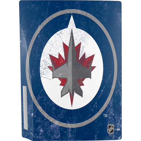 NHL Winnipeg Jets Distressed Logo PS5 Bundle Skin