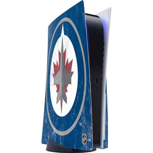 NHL Winnipeg Jets Distressed Logo PS5 Console Skin