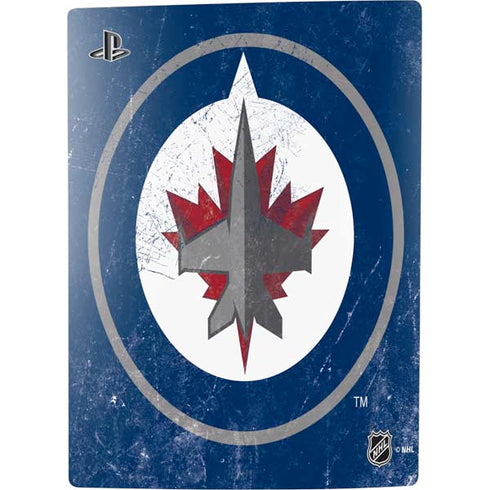 NHL Winnipeg Jets Distressed Logo PS5 Digital Edition Console Skin
