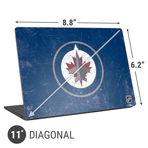 NHL Winnipeg Jets Distressed Logo Universal Laptop 11in (8.8 x 6.2in) Skin