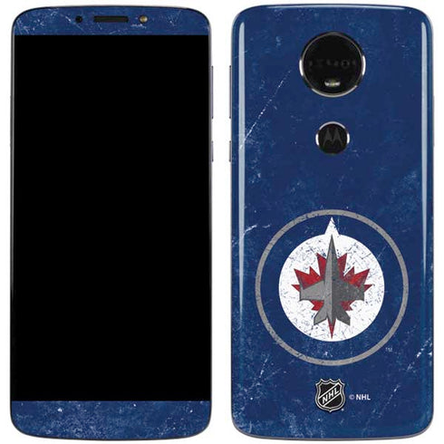 NHL Winnipeg Jets Distressed Logo Moto E5 Plus Skin