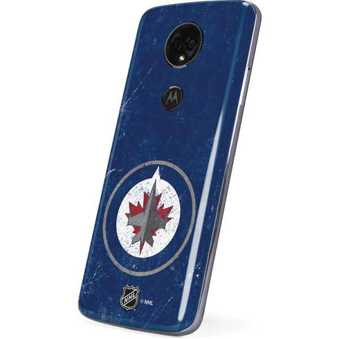 NHL Winnipeg Jets Distressed Logo Moto E5 Plus Skin