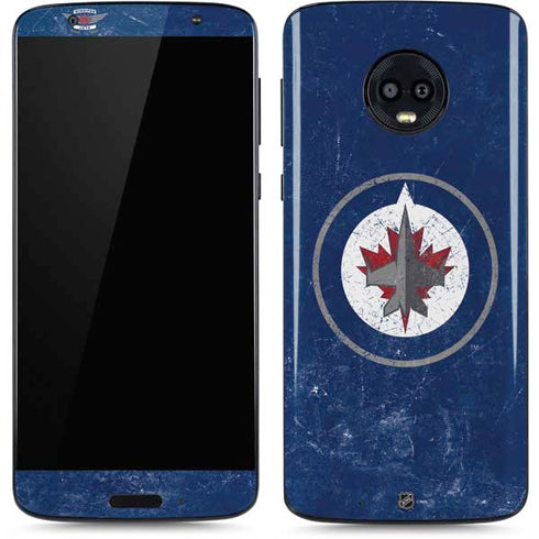 NHL Winnipeg Jets Distressed Logo Moto G6 Skin