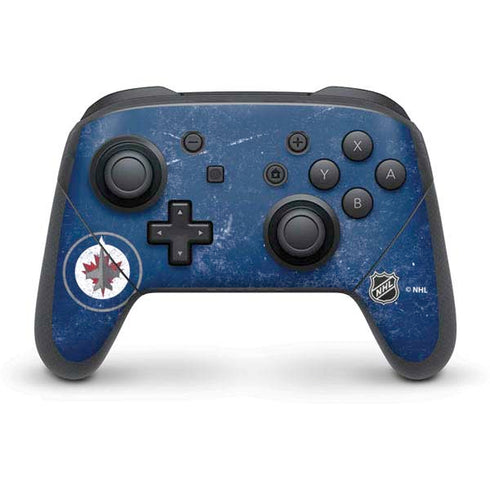 NHL Winnipeg Jets Distressed Logo Nintendo Switch Pro Controller Skin