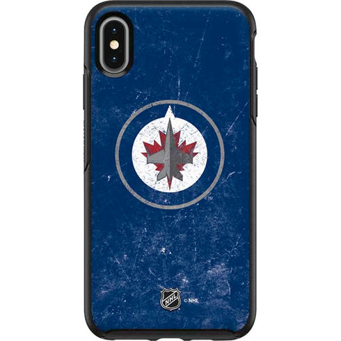 NHL Winnipeg Jets Distressed Logo Otterbox Symmetry iPhone Skin